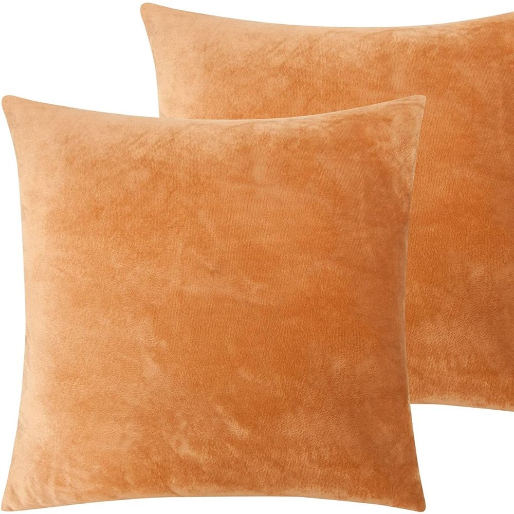 22x22 Zippered Velvet Square Throw Pillow Covers